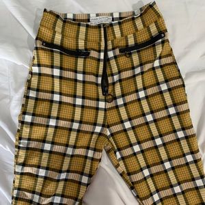 Urban Outfitters yellow plaid pants